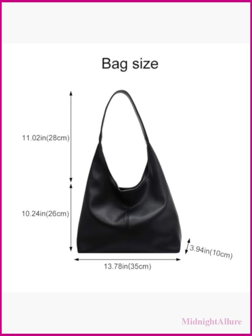 Slouchy Hobo Tote Bag Set - Soft PU Leather Shoulder Purse 2-Pack - Picture 5 of 7